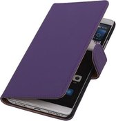 Paars Effen Booktype Huawei Mate S Wallet Cover Hoesje