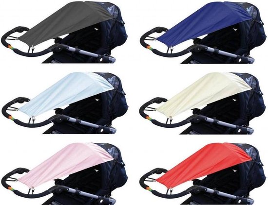 Playshoes zonnescherm Kinderwagen - Zwart van Playshoes. — afbeelding 3