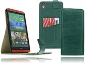 Devills GROEN HTC Desire 816 Lederen Flip Case Cover Hoesje