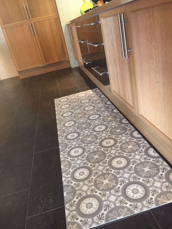 CREARREDA 83621 Keukenloper 180 x 50 cm, cementine oker vinyl, antislip en wasbaar, keukenmat, antislip en wasbaar, 100% Made in Italy, 83621 CREARREDA 83621 Keukenloper 180 x 50 cm, cementine oker vinyl, antislip en wasbaar, keukenmat, antislip en wasbaar, 100% Made in Italy, 83621