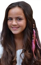 Jessidress Ibiza Style Haarclip met Veren Meisjes Haarspeld - Geel