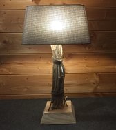 Lamp 'Libreville' | landelijke hout lamp | hand gemaakt van gerecyclede materialen!