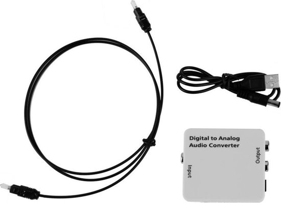 Digitaal Naar Analoog Audio Converter - Optical USB / DAC / D2A Toslink Optische  Kabel... | bol.com