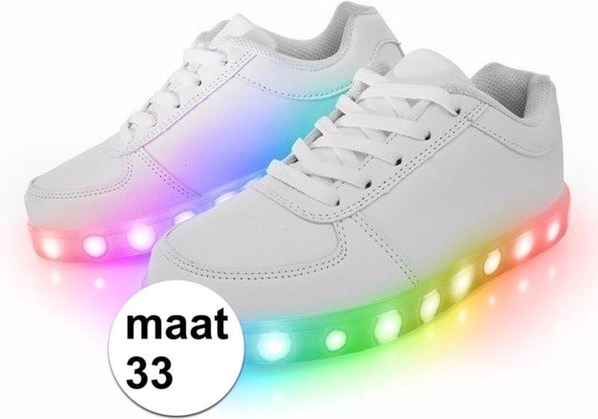 slijtage Sneeuwwitje Dempsey Lichtgevende disco sneakers / schoenen LED maat 33 - kinderen | bol.com