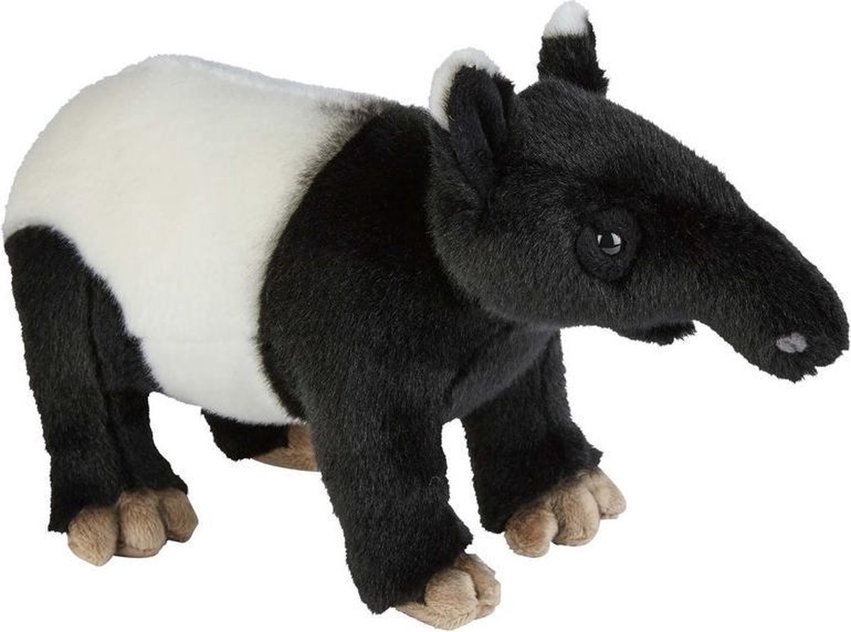 Peluche tapir noir / blanc en peluche 28 cm - Jouets en peluche animaux  Tapirs -... | bol.com
