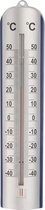 Zilveren thermometer 27,5 cm - Thermometers voor binnen en buiten