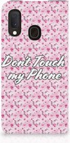 Geschikt voor Samsung Galaxy A20e Design Case Flowers Pink DTMP