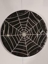 kartonnen borden - spinnenweb - 6 stuks - 18cm