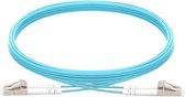 Vision TC 2MFBR LCLC Glasvezel kabel 2 m LSZH OM3 LC Blauw