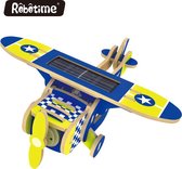 Robotime P210S houten speelgoed vliegtuig met zonnecel