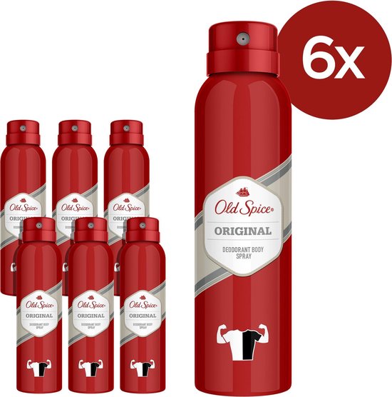 Old Spice Deodorant Body Spray - Original - Voordeelverpakking 6x150ml - Old Spice