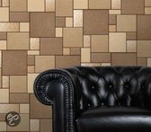 Dutch Wallcoverings - Schuimvinyl tegels - bruin