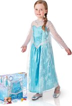 Luxe Elsa jurk Frozen - Verkleedkleding - 122/128