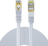 Internet kabel 3 meter wit CAT7 - Ethernetkabel RJ45 UTP kabel 10 Gbps - Topkwaliteit Netwerkkabel voor gamen en streamen - Compatibel met Cat5 en Cat6