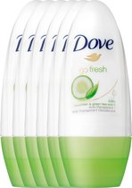 Dove Go Fresh Cucumber & Green Tea Women - 6 x 50 ml - Deodorant Roller - Voordeelverpakking
