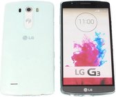 LG G3 D855, 0.35mm Ultra Thin Matte Soft Back Skin case Transparant Mint Groen Green