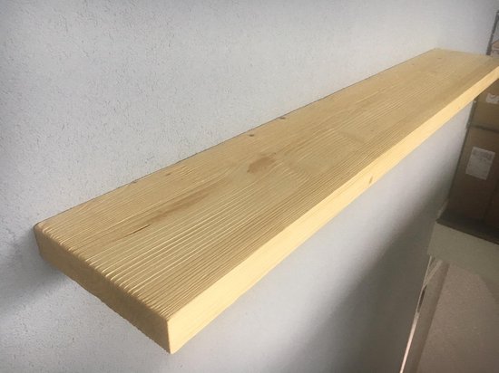 Zwevende houten wandplank boekenplank barnwood rustiek landelijk 75 cm  naturel rustic... | bol.com