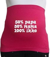 Buikband | M | roze | 50% papa 50% mama 100% ikke | bol.com