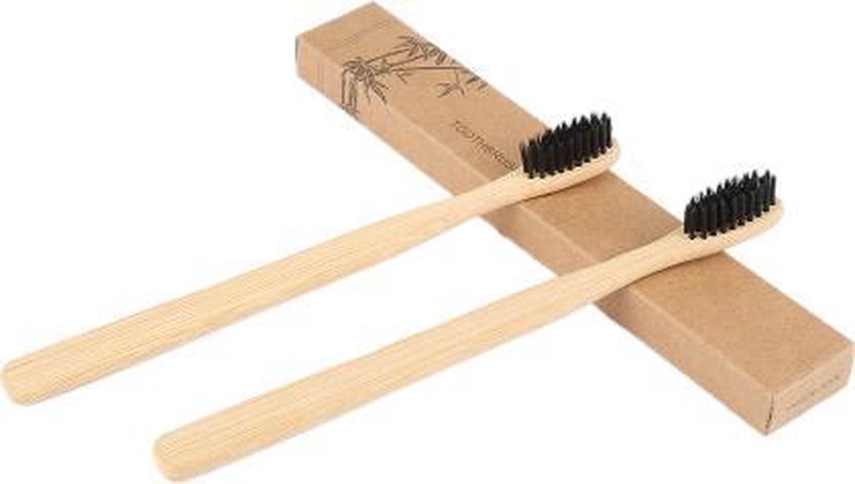 2 stuks | Biologisch afbreekbare bamboe tandenborstel