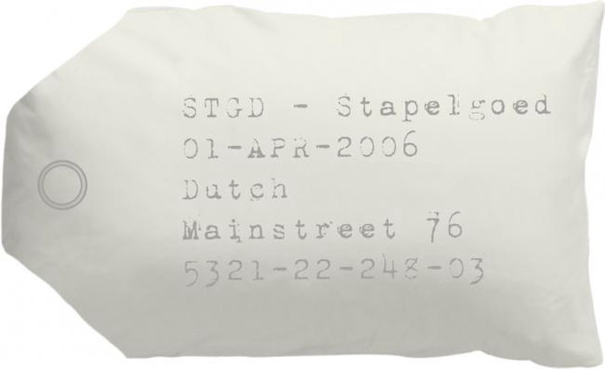 Stapelgoed Name Tag - Sierkussen - Grijs - 30x80
