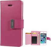 Mercury Rich Dairy wallet case iPhone 4 4S donker roze