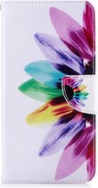 Shop4 - iPhone Xs Max Hoesje - Wallet Case Gekleurde Bloem
