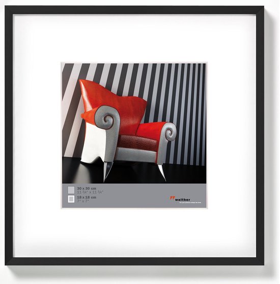 Stuwkracht Gymnast Rubber Walther Chair - Fotolijst - Fotomaat 30x30 cm - Zwart | bol.com