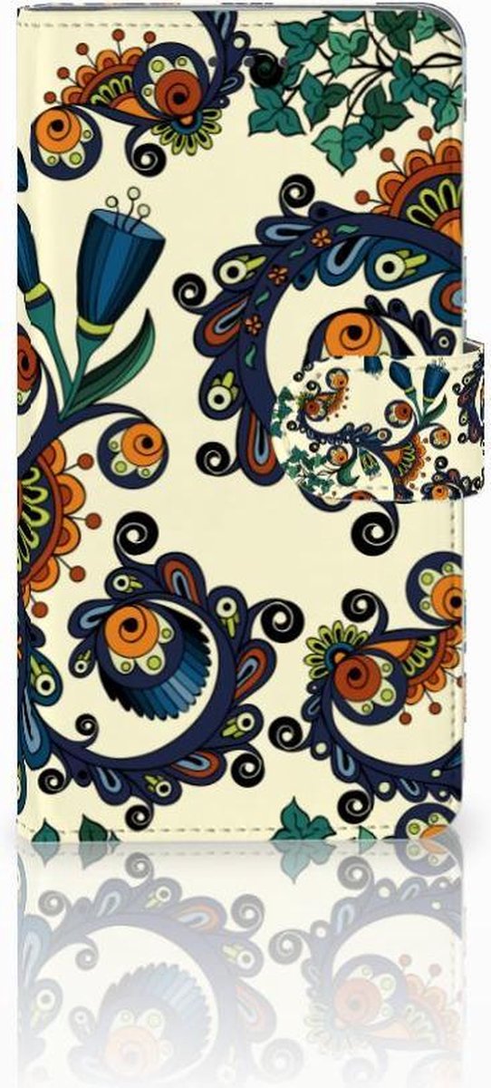 Book Case voor Wallet Case Samsung Galaxy J7 2016 Barok Flower