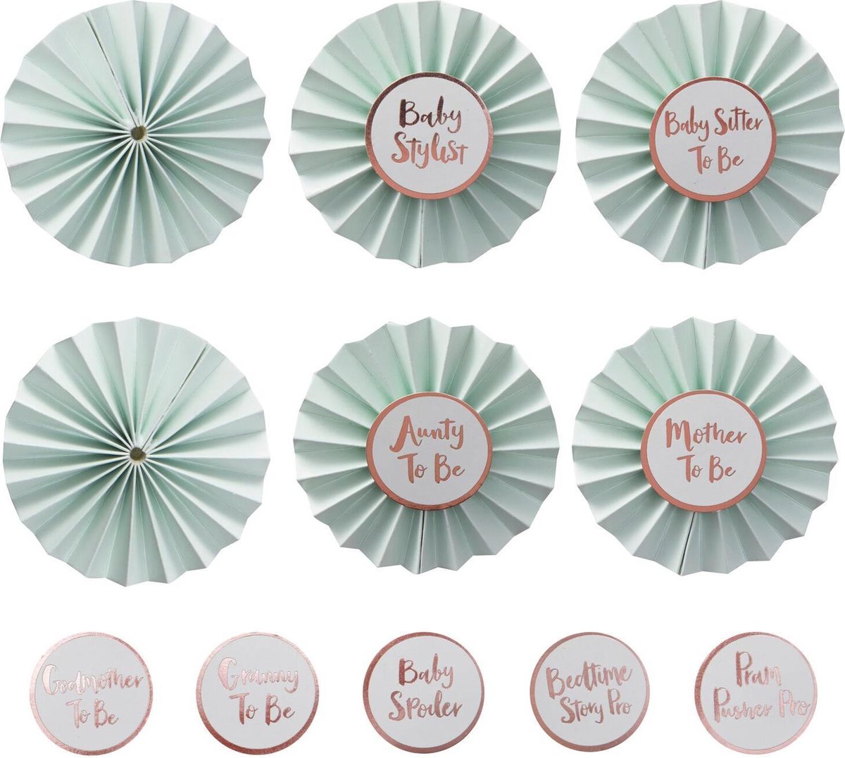 Ginger Ray - Badge Hello World (6 stuks)