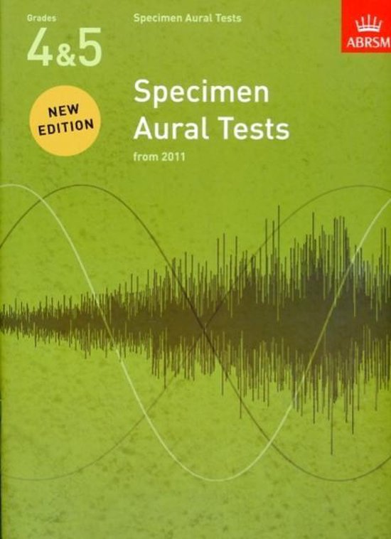Specimen Aural Tests, Grades 4 & 5 - cover