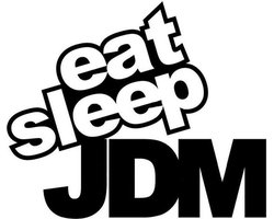 Auto sticker | Eat Sleep JDM | japanese domestic market | 15x12cm | zwart