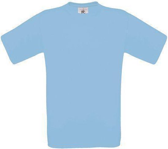 B&C Exact 150 Kids T-shirt Sky Blue Maat 1/2 (onbedrukt - 5 stuks)