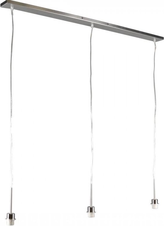 QAZQA Hanglamp Hanglamp Combi 3 staal zonder kap