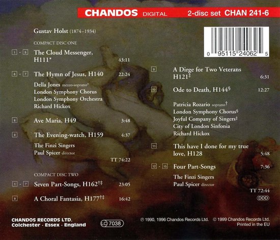 The Cloud Messenger/Hymn Of Jesus/Seven Part Songs