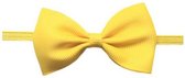 Haarbandje hoofdband elastiek baby peuter meisje strik lint geel – gratis verzending