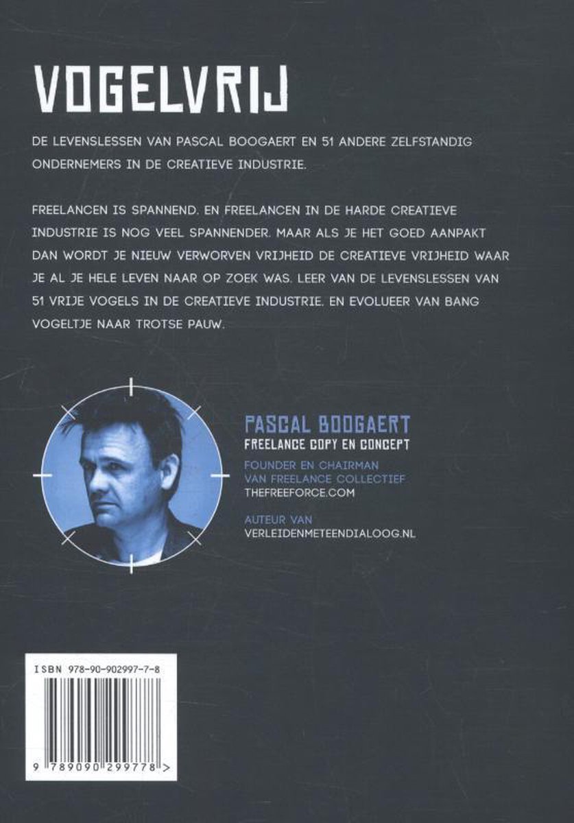 Vogelvrij - back cover