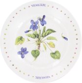 Marjolein Bastin Wildflowers - Gebaksbord Viooltje - Ø 17,5 cm - Wit
