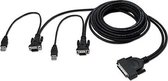 Belkin OmniView™ ENTERPRISE Series Dual-Port USB KVM Cable, 1.8m toetsenbord-video-muis (kvm) kabel Zwart 1,8 m