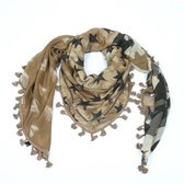 Sjaal met sterren -bruin|blingdings