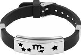 Fako Bijoux® - Armband - RVS Siliconen - Sterrenbeeld - Maagd