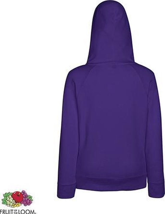 Fruit of the Loom Lady-Fit hoodie - Lightweight - Maat XS - Kleur Purple