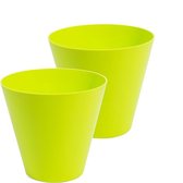 Bloempot Buiten Rond Tubus 25cm LIME Prosperplast / 2 STUKS ! /