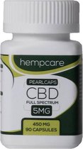 Hempcare - CBD capsules - Pearlcaps 5mg - CBD Full spectrum - 90 capsules