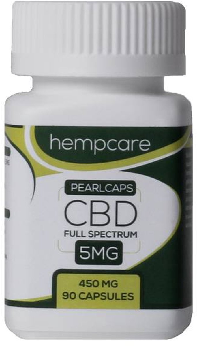 Goedkoopste Hempcare - CBD capsules - Pearlcaps 5mg - CBD Full spectrum - 90 capsules