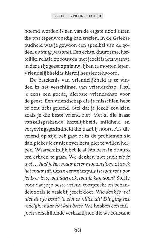 Tekstpagina met kop 'JEZELF - VRIENDELIJKHEID'.