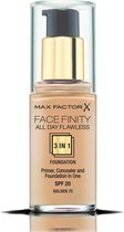 Max Factor Facefinity All Day Flawless 3 In 1 Bouteille Liquide 75 Golden