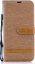 Samsung Galaxy A50 / A30s Hoesje - Denim Book Case - Khaki