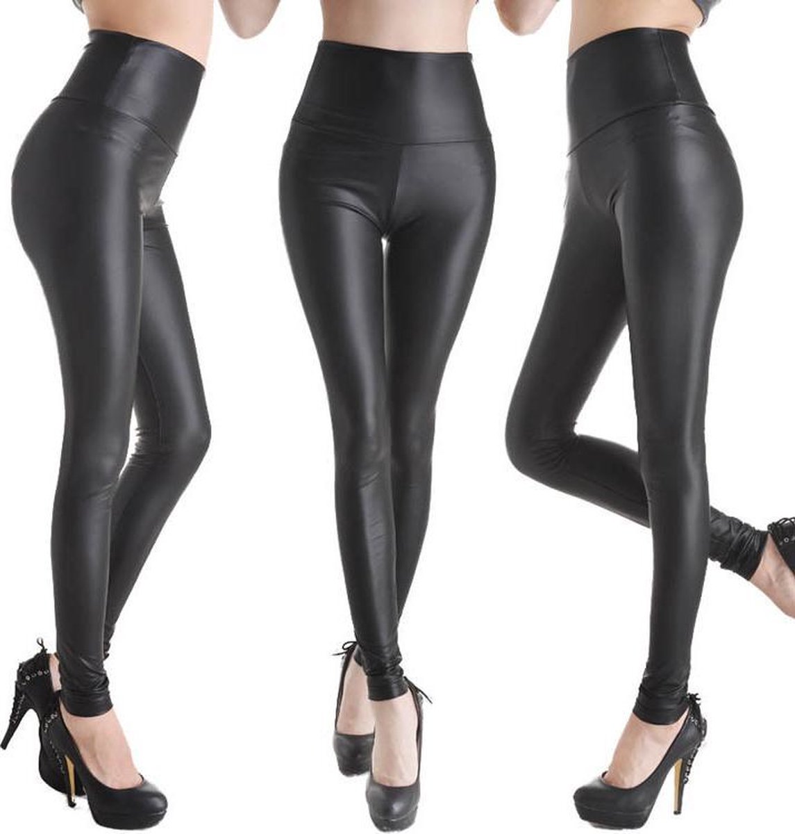 Leather Look Legging – Maat S – Leather Zwart | bol.com