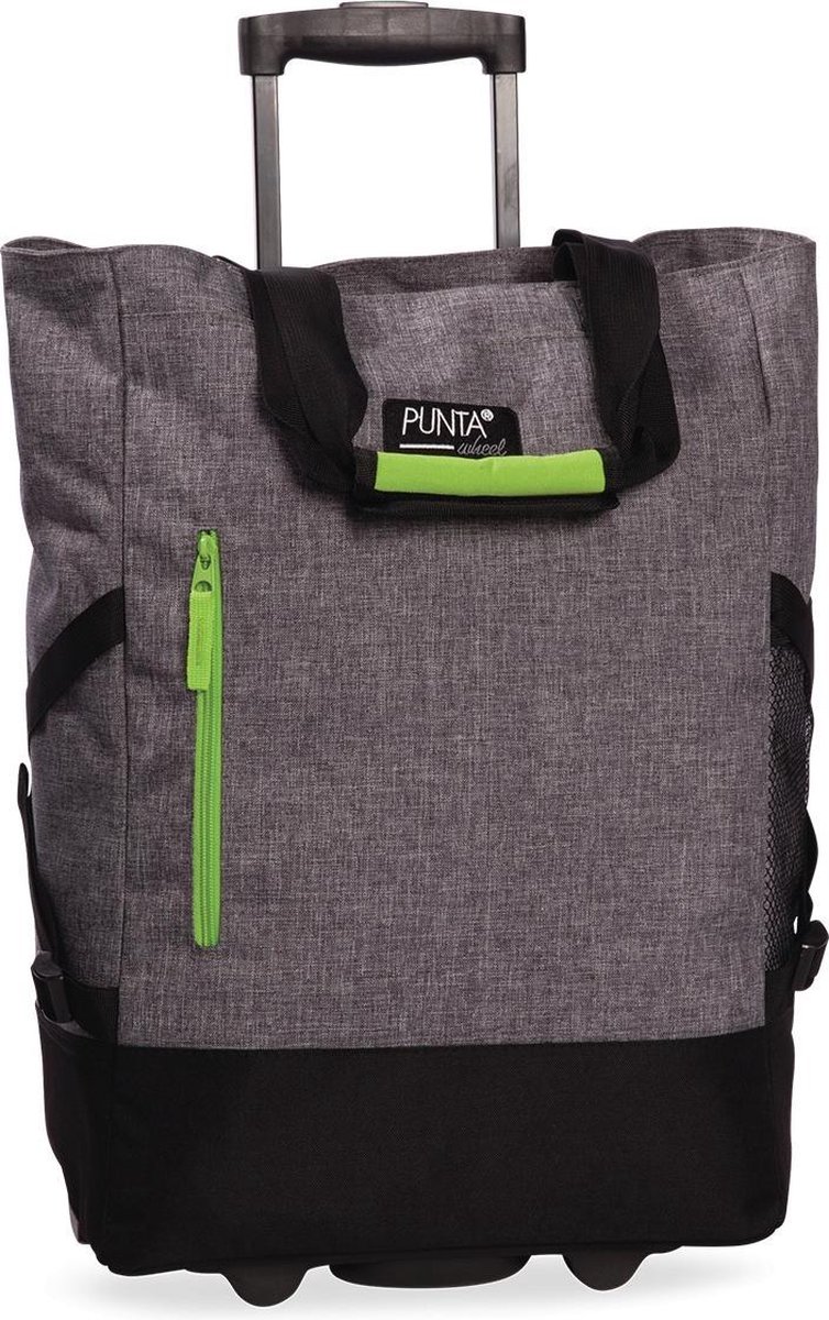 Fabrizio - Punta - shoppingtrolley - boodschappenkar - Grijs/Lime