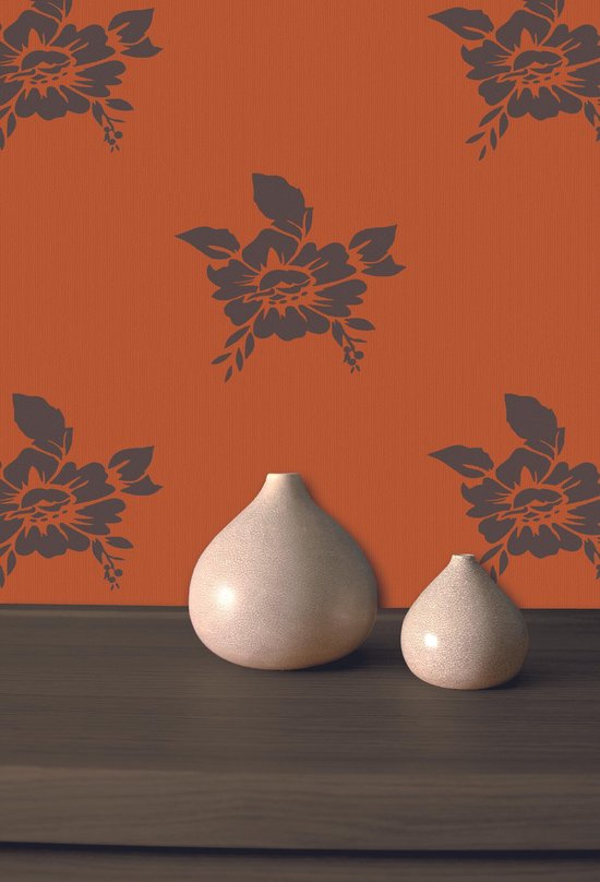 Dutch Wallcoverings Vliesbehang small flower - oranje